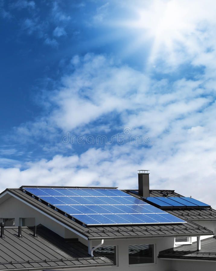 Solar panels installed on a residential roof